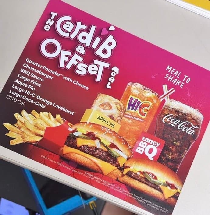 Cardi B、Offset 专属 McDonald's 情人节套餐内容率先曝光