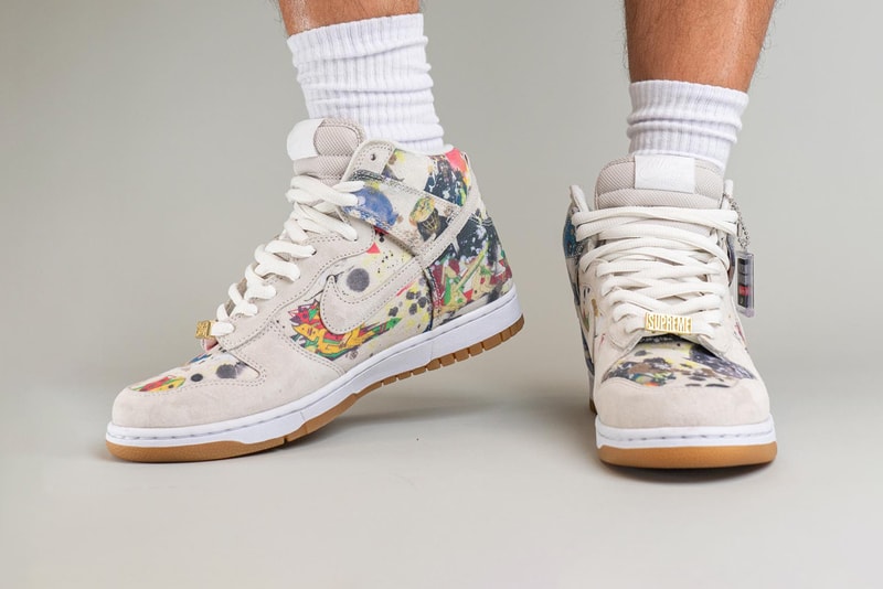 率先上腳 Supreme x Nike SB Dunk High 最新聯名配色「Rammellzee」