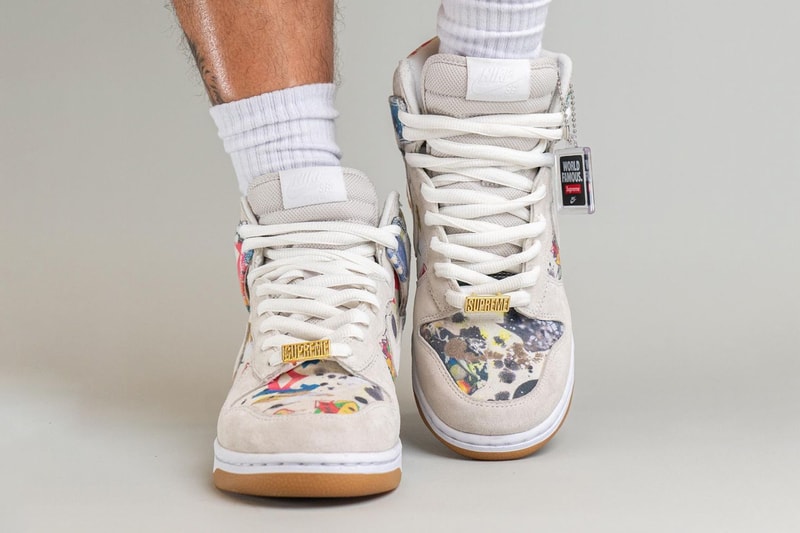 率先上腳 Supreme x Nike SB Dunk High 最新聯名配色「Rammellzee」