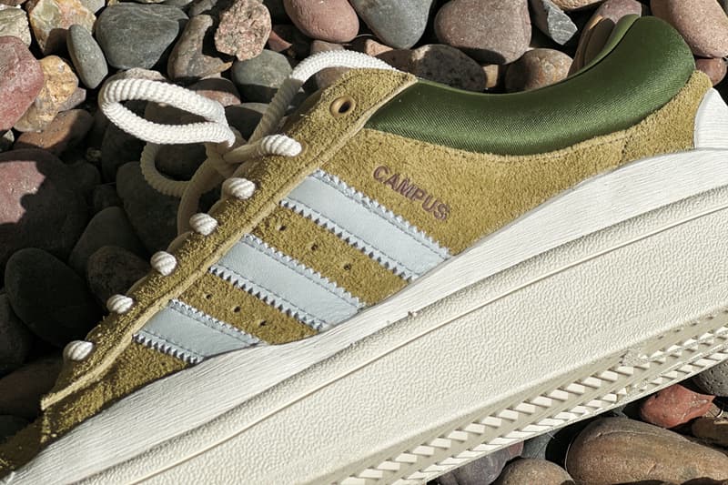 Hypebeast 近賞 Bad Bunny x adidas Campus Light「Olive」联名鞋款