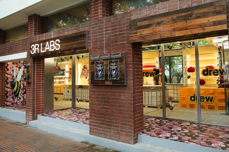 走进 drew house 全新「infinite love flower shop」无限爱快闪花店