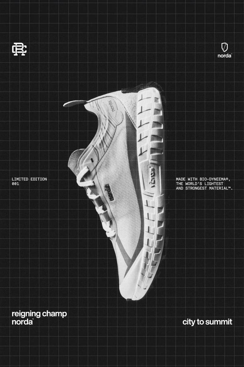 Reigning Champ x norda 全新联名系列「City to Summit」正式登場