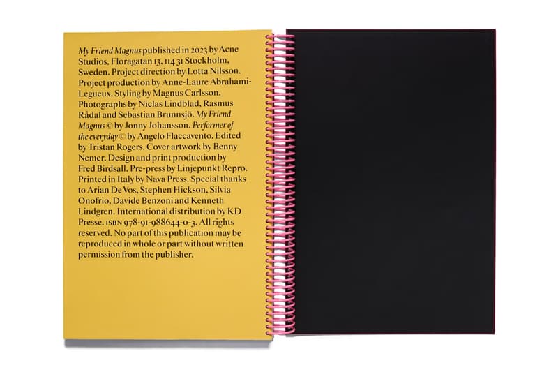 Acne Studios 正式推出全新書籍《My Friend Magnus》