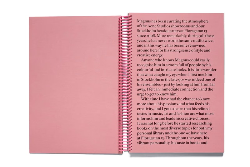 Acne Studios 正式推出全新書籍《My Friend Magnus》