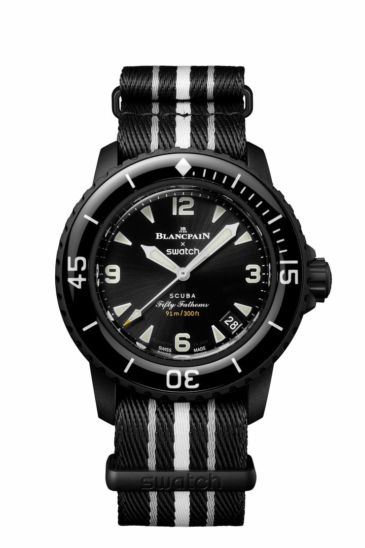 Blancpain x Swatch Bioceramic Scuba Fifty Fathoms 联名新作「OCEAN OF STORMS」登場