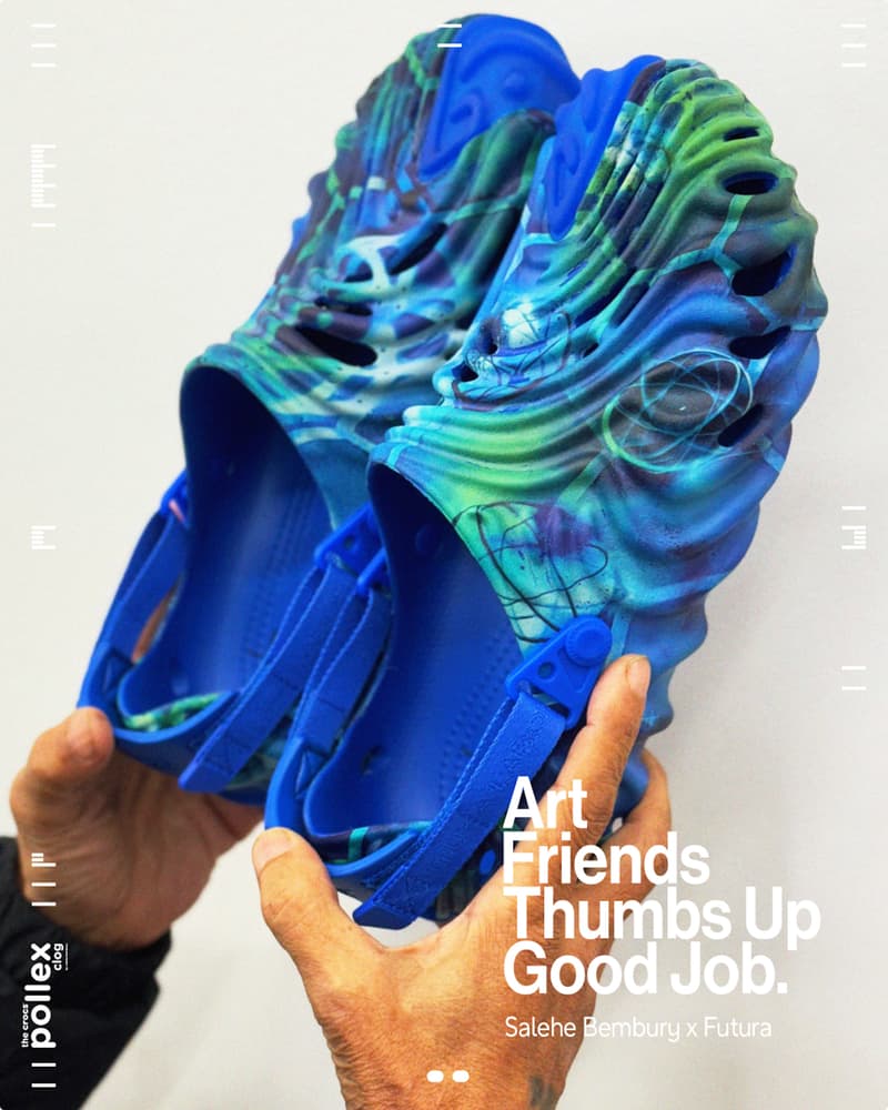 Crocs 携手 Salehe Bembury 与 FUTURA 推出全新联名鞋款