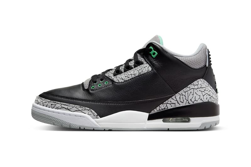 近赏 Air Jordan 3 全新配色「Green Glow」官方图辑