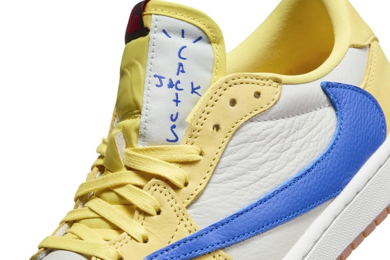 Travis Scott x Air Jordan 1 Low OG 全新配色「Canary」官方圖輯公開