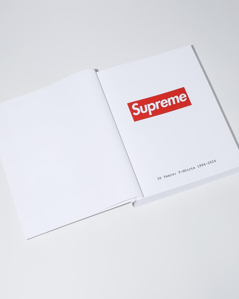 Supreme 正式发布《30 Years: T-Shirts 1994-2024》纪念书册