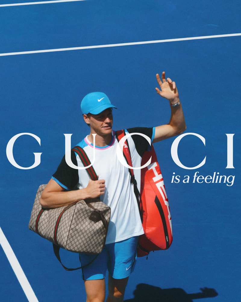 职业网球选手 Jannik Sinner 演绎 Gucci 全新形象广告