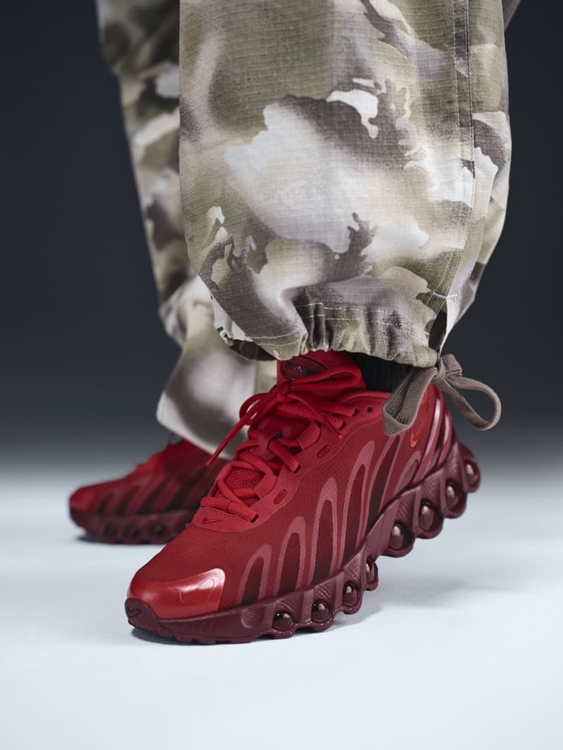 Tyla Laura Seethal 穿着 Air Max Dn8 全新红色配色亮相超级碗周末