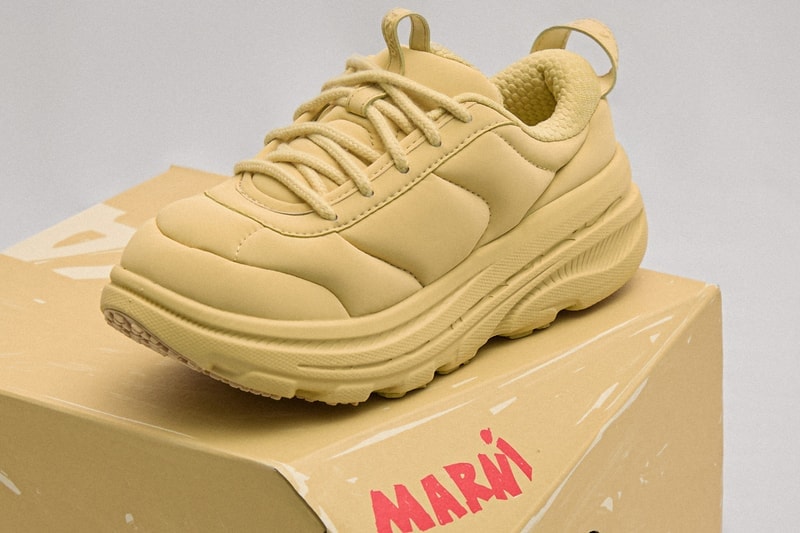 Marni 首度攜手 HOKA 共同打造最新聯名運動鞋款 Bondi B3LS