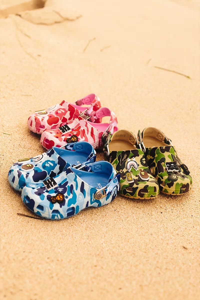 BAPE x Crocs Classic Clog 最新联名系列「ABC Camo」登场