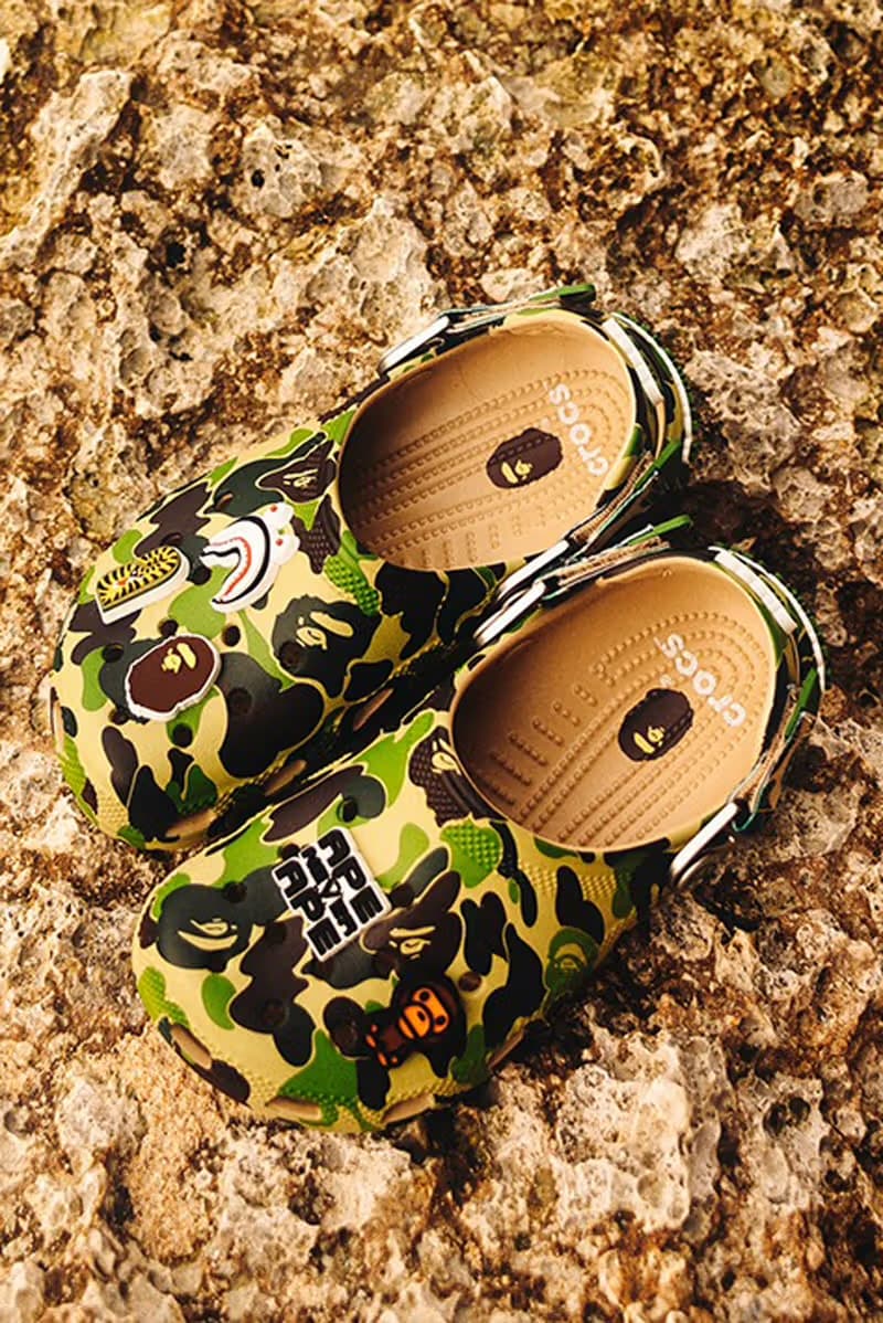 BAPE x Crocs Classic Clog 最新联名系列「ABC Camo」登场