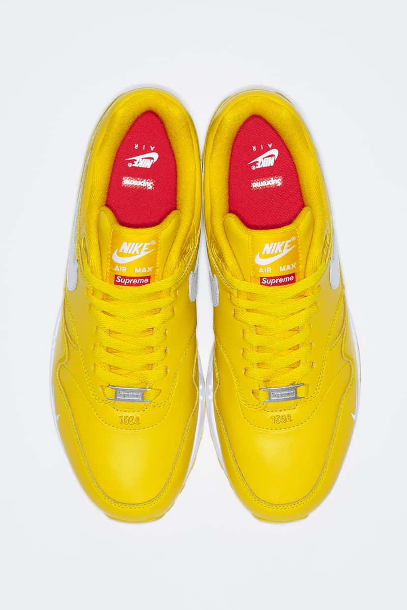 Supreme x Nike Air Max 1 2025 春季联名系列鞋款发布