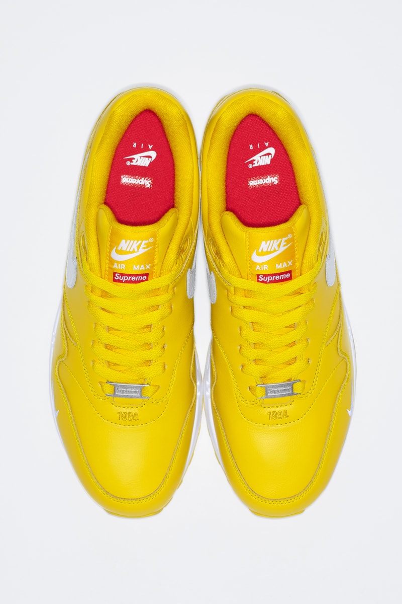 Supreme x Nike Air Max 1 2025 春季联名系列鞋款发布