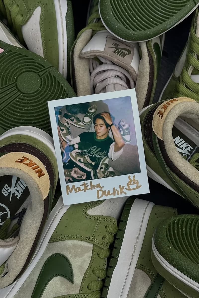 堀米雄斗亲着 Nike SB 最新联名鞋款 SB Dunk Low「Matcha」