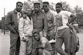 Spike Lee wearing clothing from a Black designer.