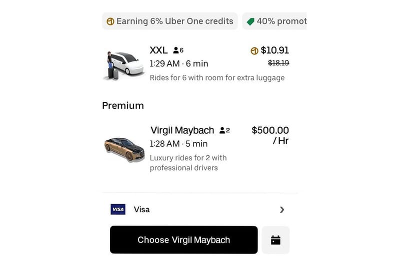 芝加哥 Uber 驚現 Virgil Abloh 限量 Maybach，下單 1 小時要價 500 美元