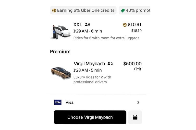 芝加哥 Uber 驚現 Virgil Abloh 限量 Maybach，下單 1 小時要價 500 美元