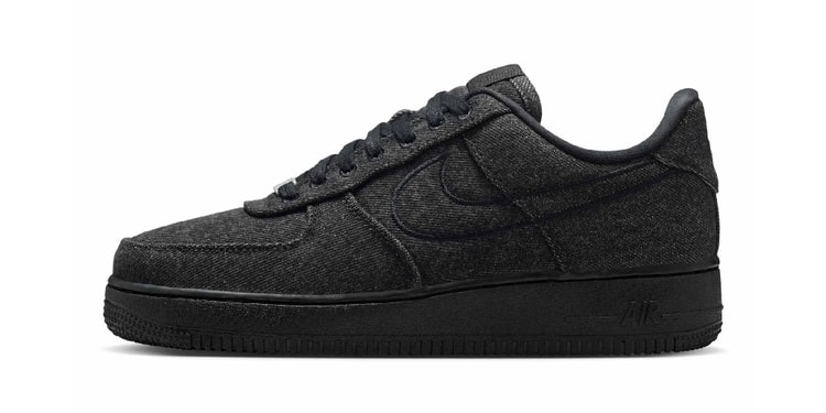 全黑丹宁上身:Nike Air Force 1 Low「Black Denim」率先曝光