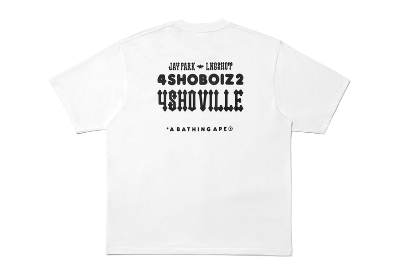 BAPE® 携手 JAY PARK & LNGSHOT 呈献《4SHOBOIZ VOL. 2: 4SHOVILLE》联名套装