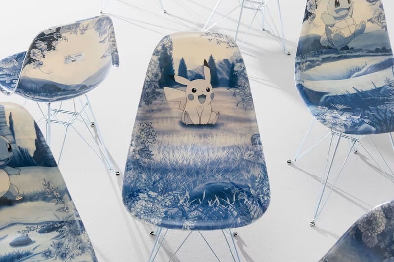 100 Thieves 联手 Pokémon 与 Modernica，以青花瓷贝壳椅重释经典座椅
