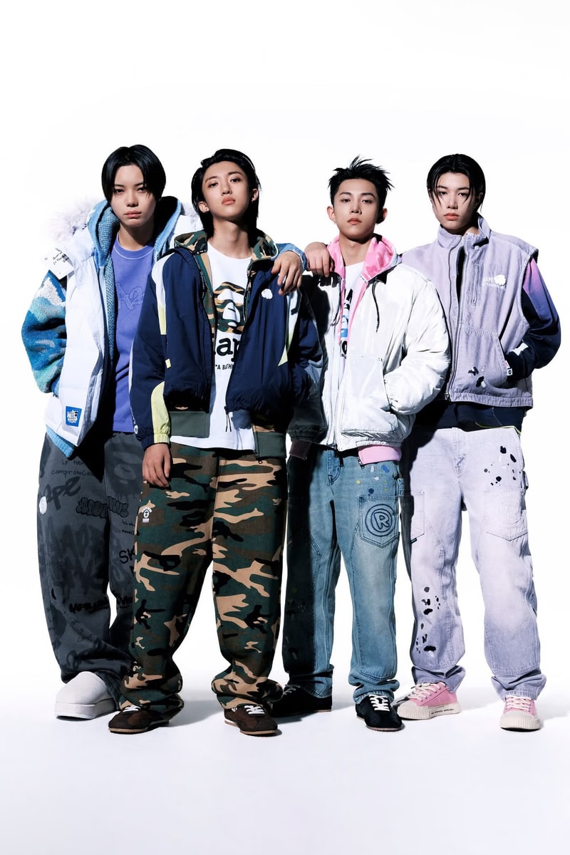 K-POP 人氣組合 LNGSHOT 演繹 AAPE 最新 2026 秋冬系列