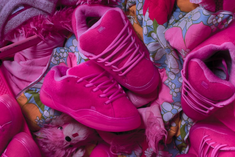 ERL droppt „Bubblegum Vamp“: Sneaker aus Neon-Pink-Filz mit Tennisball-Textur