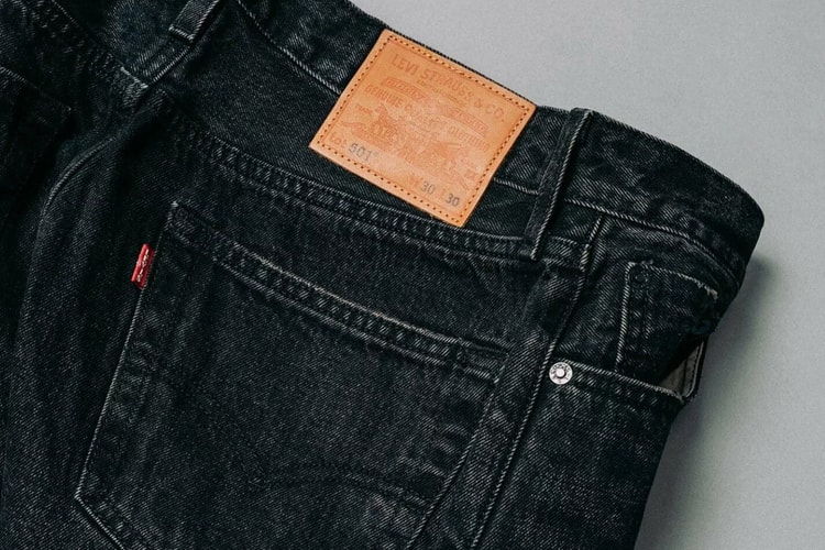 Levi's x EDIFICE: Maßgeschneiderte 501 „Big E“ in Tiefschwarz