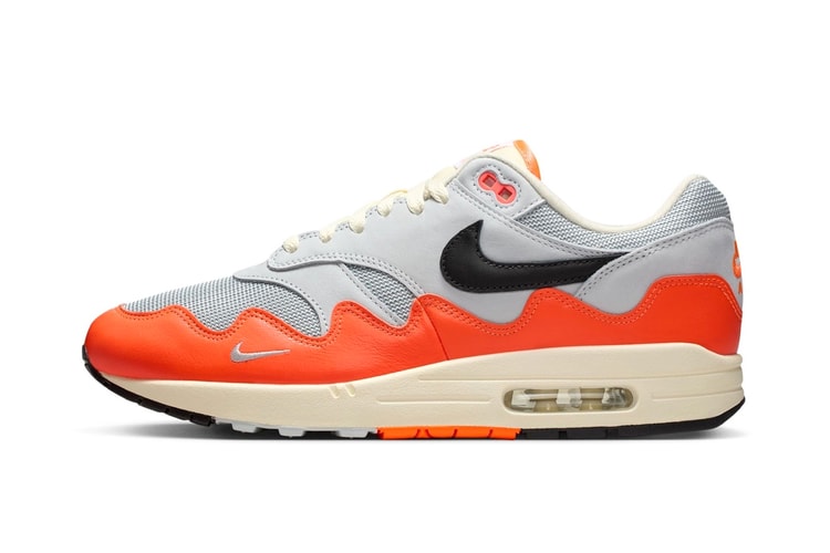 Offizieller Blick auf den Patta x Nike Air Max 1 Waves „Hyper Crimson“