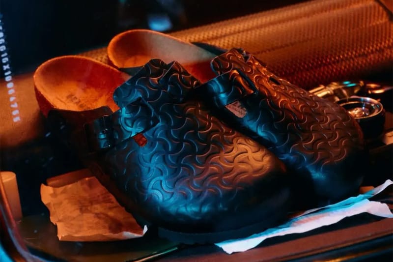 BEAMS und Birkenstock präsentieren den Boston „Bone Pattern“ in glattem Schwarz