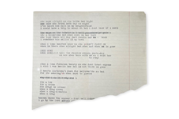 Originale, maschinengeschriebene Bob-Dylan-Lyrics zu „I’m Not There“ kommen unter den Hammer
