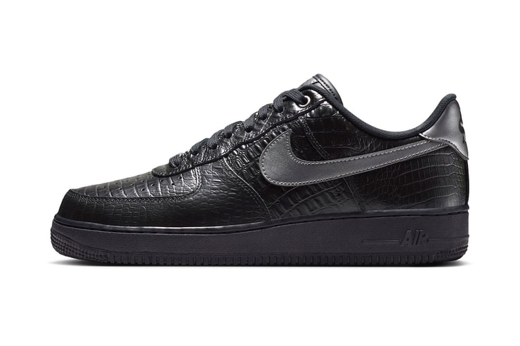 Nike verpasst dem Air Force 1 Low „Triple Black Croc“ luxuriöse Kroko-Details