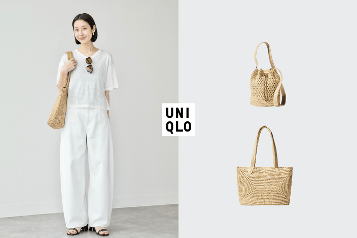 Easy-chic summer style in one carry: UNIQLO’s new woven bucket bag and tote land just in time