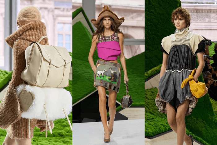 #PFW: Shepherd capes, sheep motifs… have you also stepped into Louis Vuitton’s pastoral adventure at the Louvre?