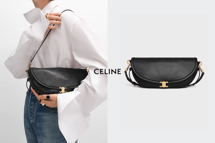 CELINE’s popular Halfmoon bag in a brand-new small size: that just-right sense of ease is the French elegance everyone wants now