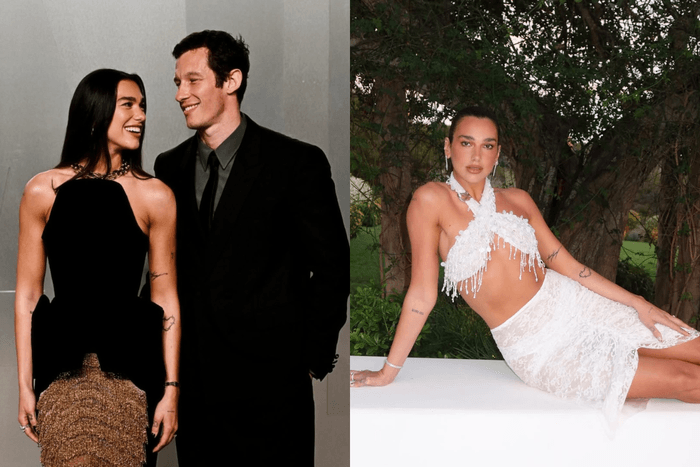 Dua Lipa is officially married! A low-key London wedding with Callum Turner, and her white suit bridal look is straight out of a movie