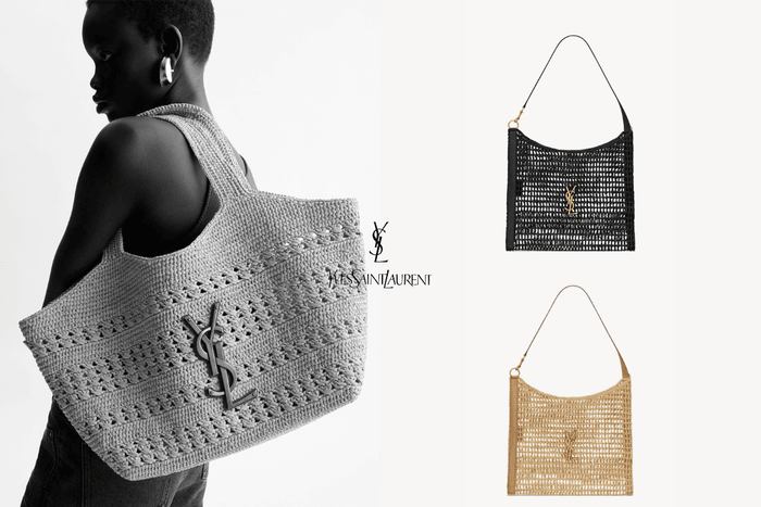 Saint Laurent’s new summer bag list: Icare in raffia and the handwoven Panier basket bag are just right