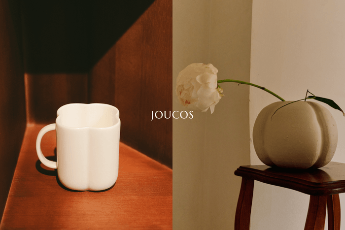 JOUCOS steps into ceramics for the first time: bringing its classic little flowers into everyday life, and the first flower mug is just too cute