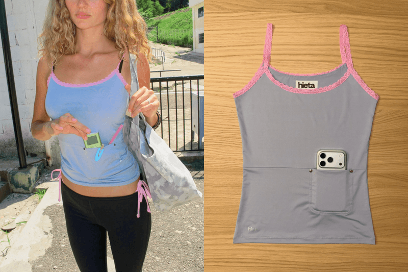 A tank top with a phone pocket? This Hieta lace pocket camisole is so cute, I can’t wait to get every color