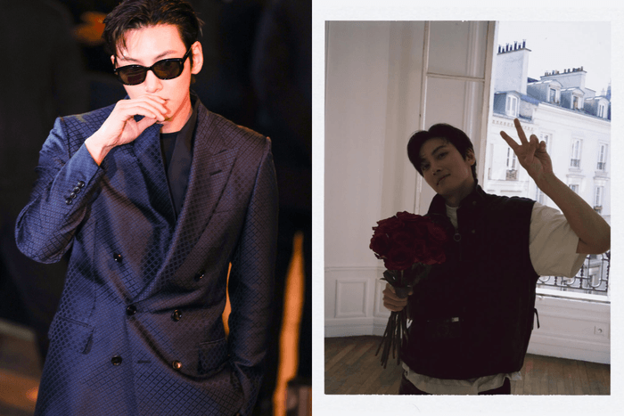 Ji Chang-wook at the Tom Ford Paris runway show in a dark suit that hits the perfect balance of low-key and sexy