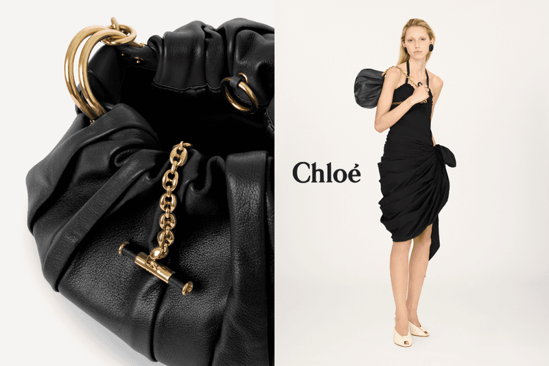 Soft yet strong: Chloé Plissé round pleated bag gathers light and lines into one single bag