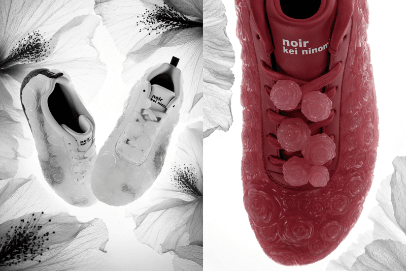 PUMA Speedcat covered in 3D flowers! noir kei ninomiya collab sneakers are as beautiful as a bouquet