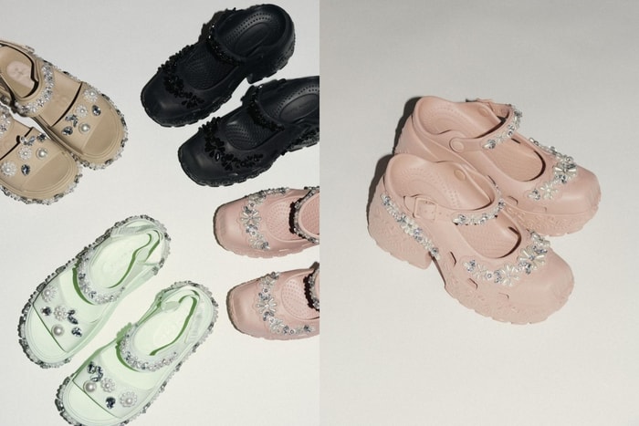 These will sell out fast! Chunky platform sandals with pearls and rhinestones that instantly make your legs look longer