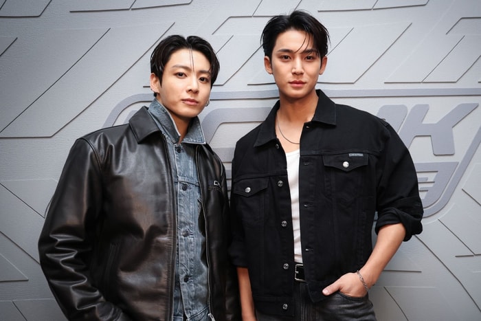 Jung Kook makes a quick stop in Tokyo to attend the Calvin Klein collab party, with the Harajuku flagship store opening as a limited-time pop-up
