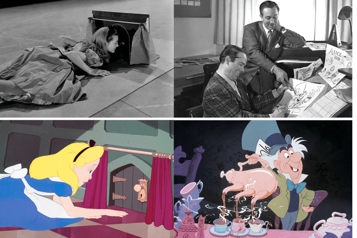 So Alice wasn’t just drawn from thin air after all! Disney had a real girl act it out first, then brought the moves into the animation