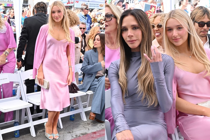 The little girl David Beckham once held in one arm has grown up: 14-year-old Harper Seven shows up in a pink silk dress and is even stepping into beauty