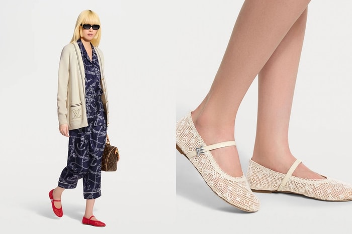 The ballet flat craze isn’t slowing down: Louis Vuitton makes elegance look effortless with lace that lights up your summer looks