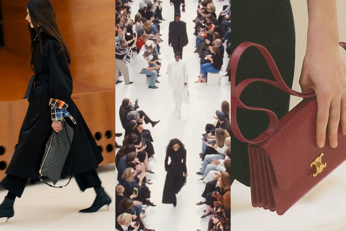 #PFW: Celine’s elevated everyday wardrobe with the Triomphe accordion bag and layered jewelry... effortlessly chic!